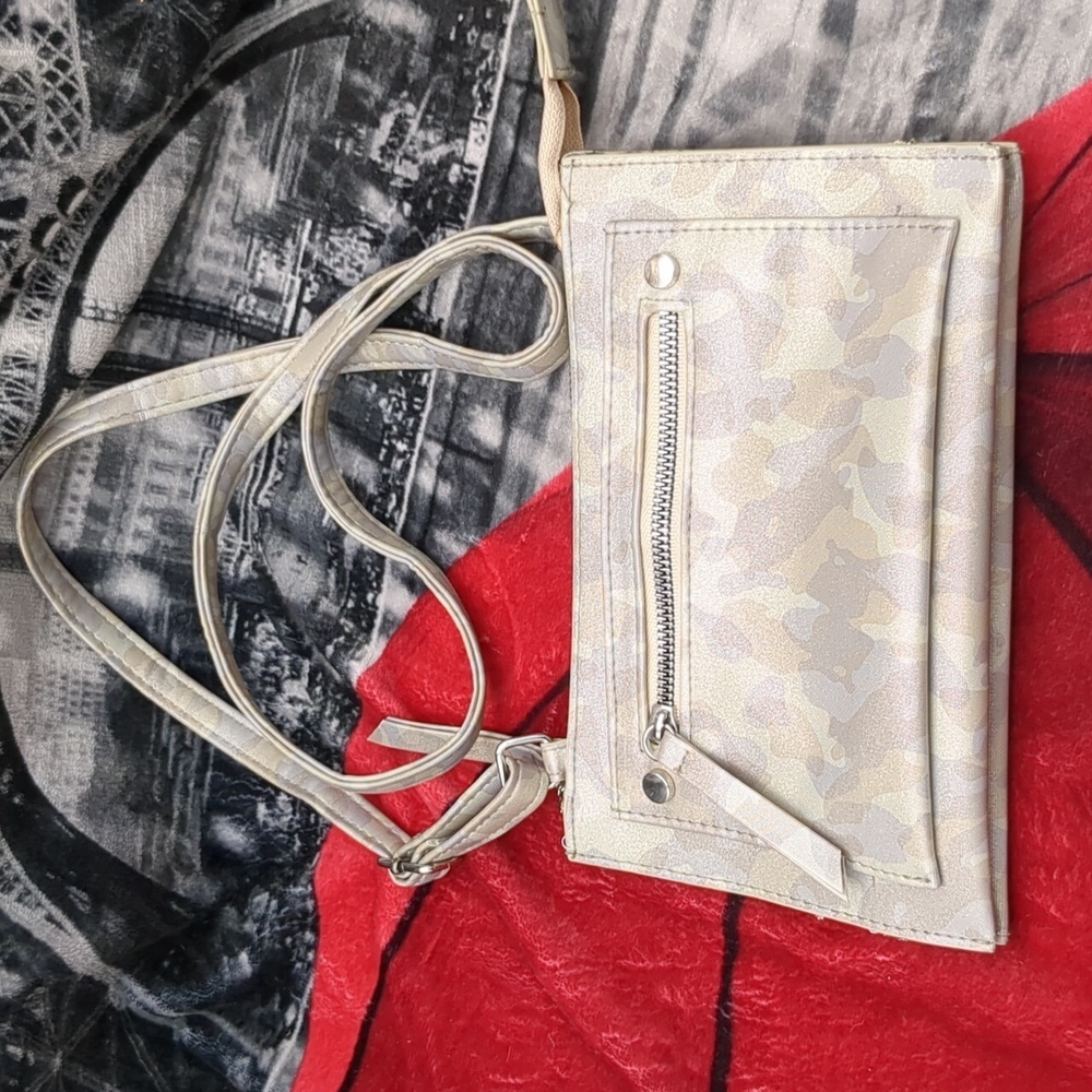camouflage vinyl purse